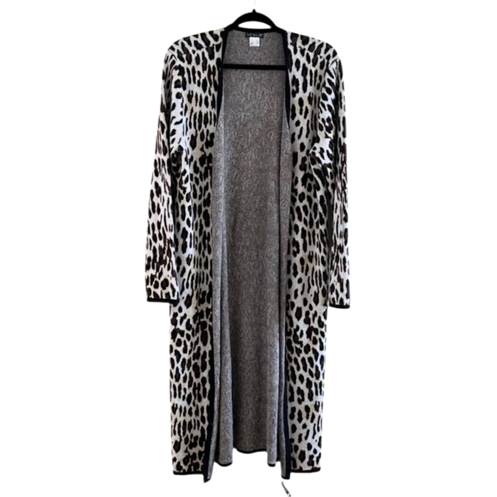 Venus Animal Print Longline Cardigan Sweater Duster